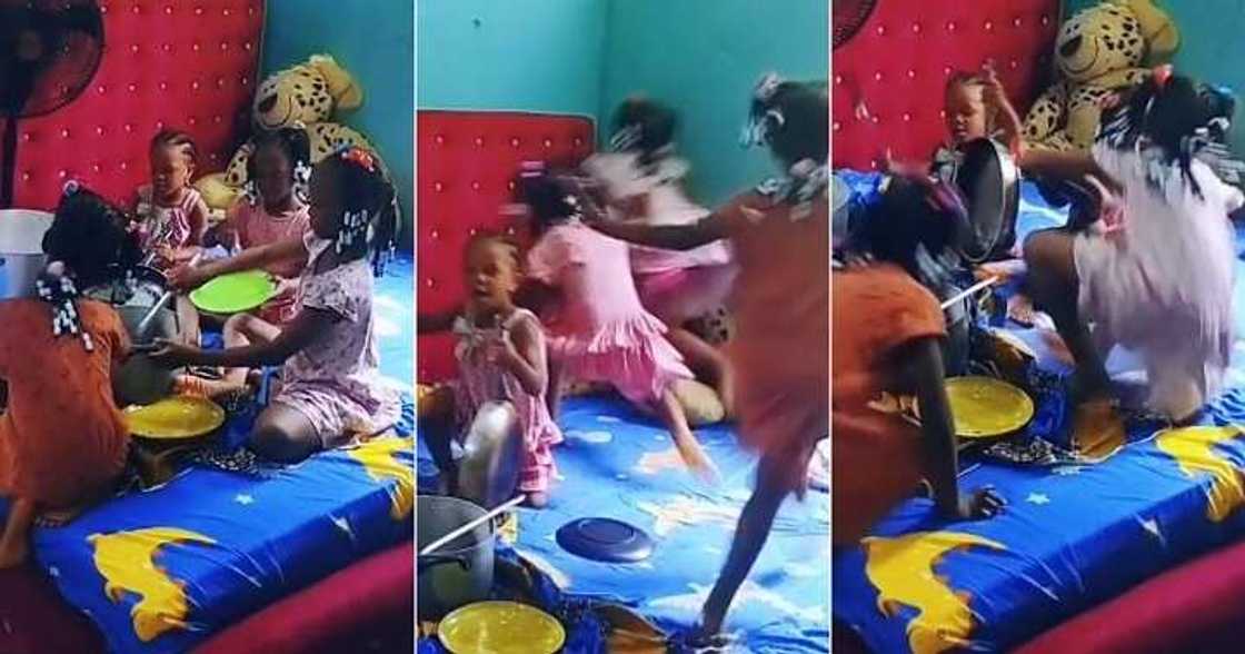 Nigerian woman cries out as her children turn their bedroom into kitchen Nigerian woman cries out as her children turn their bedroom into kitchen