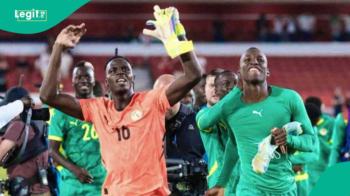 Chelsea star Nicolas Jackson celebrating after Senegal’s victory at AFCON 2025 hosted by Morocco