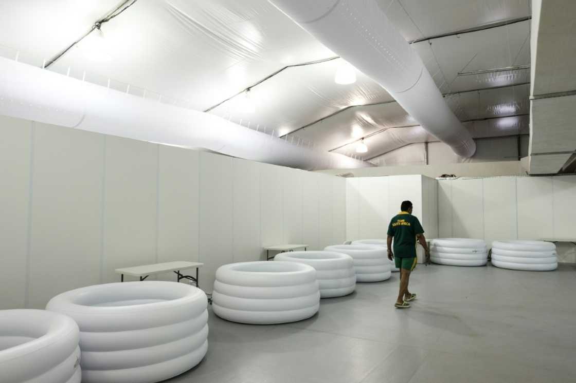 An icebath room at the 2016 Rio Olympics An icebath room at the 2016 Rio Olympics