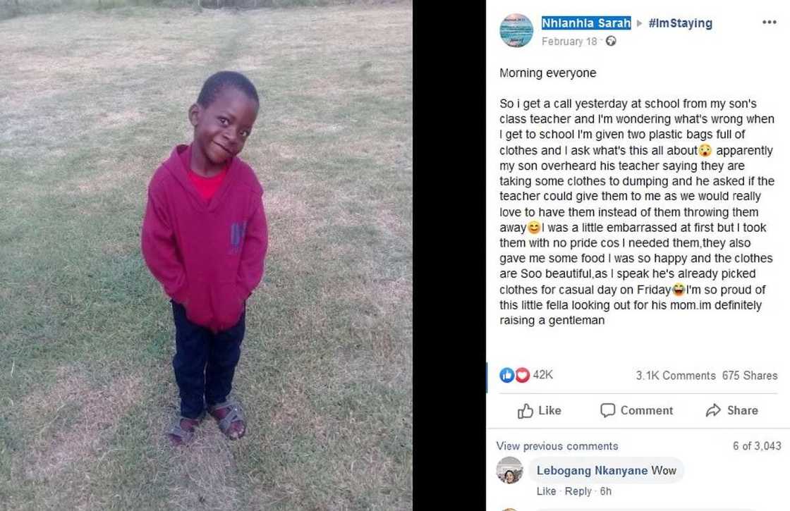 Little boy helps struggling mom and wins over South Africans' hearts