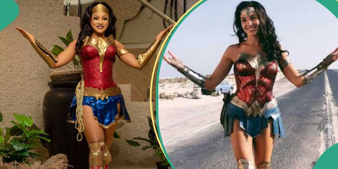 BBNaija star Phyna's Wonder Woman outfit causes stir. BBNaija star Phyna's Wonder Woman outfit causes stir.