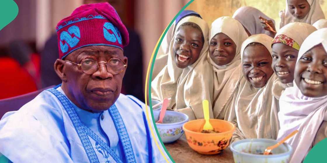 President Tinubu reintroduces school feeding programme President Tinubu reintroduces school feeding programme
