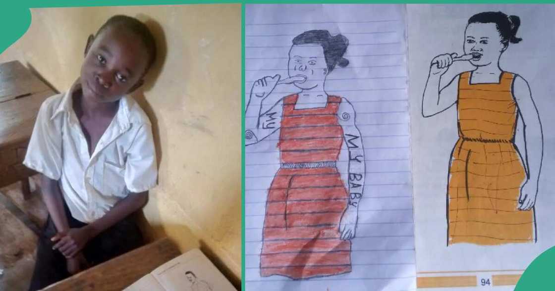 NYSC member shares artwork made by her student. NYSC member shares artwork made by her student.