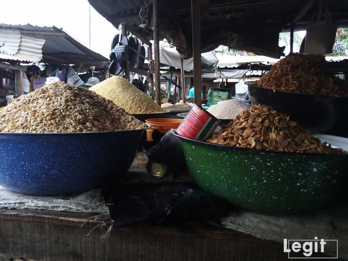 During his first year, foodstuff items were very affordable due to the border closure but the second year, foodstuff items rise daily. Photo credit: Esther Odili