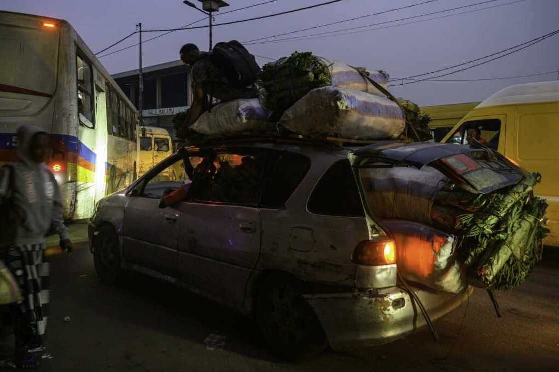 Most passenger vehicles on Kinshasa's roads are privately owned Most passenger vehicles on Kinshasa's roads are privately owned