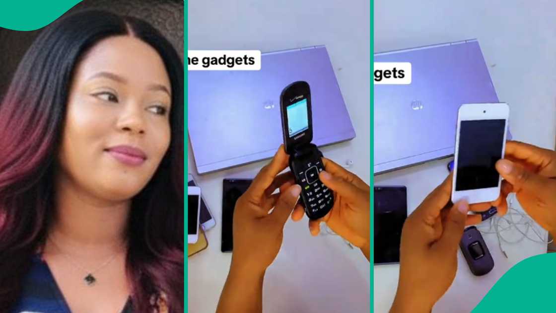 Nigerian lady shared a video showing phones sent to her from America.