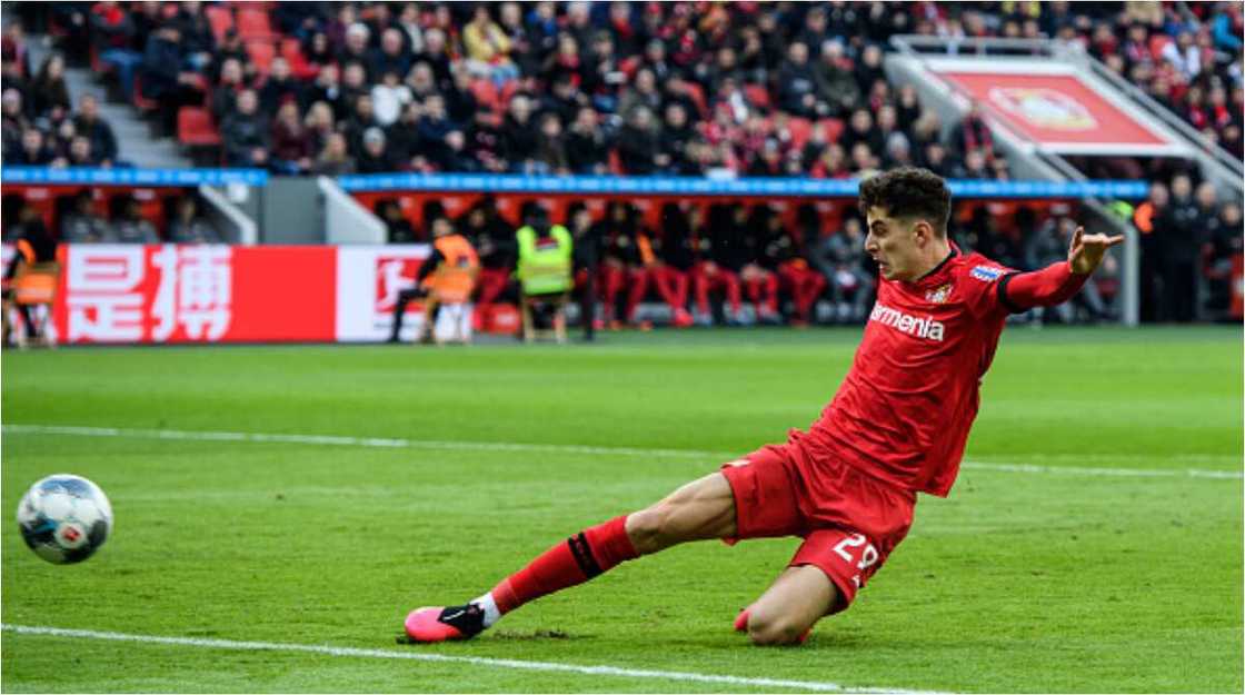 Kai Havertz scores a goal in the Bundesliga. Photo Credit: Getty Images Kai Havertz scores a goal in the Bundesliga. Photo Credit: Getty Images