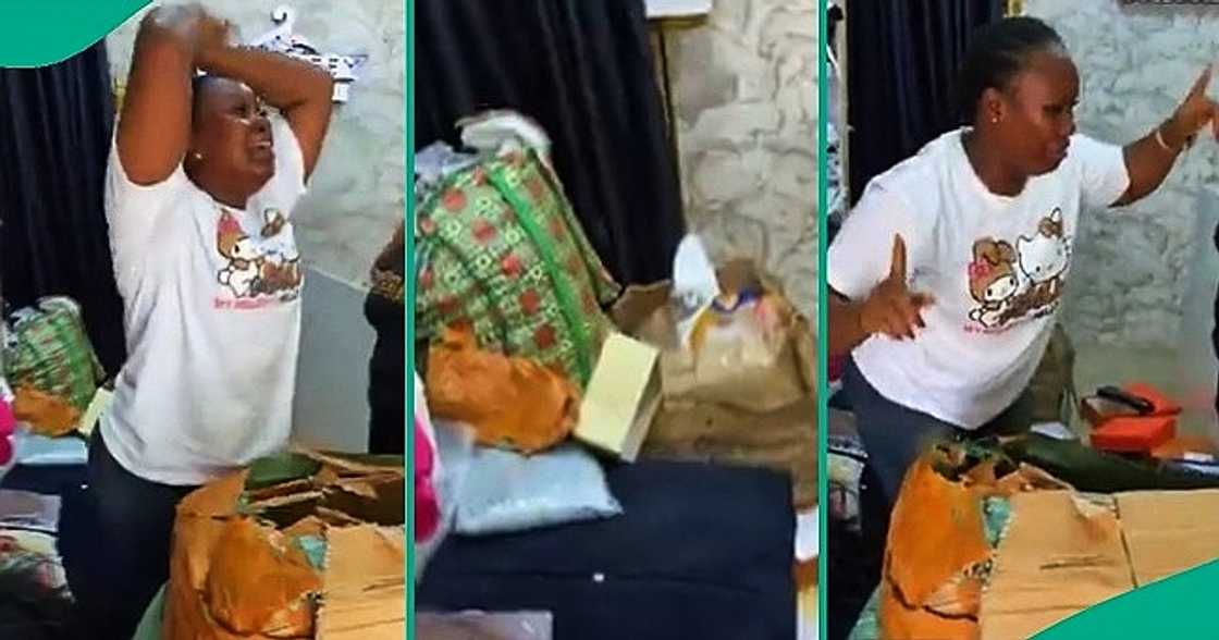 Lady who paid her friend N6 million to help her order goods from China receives empty cartons. Lady who paid her friend N6 million to help her order goods from China receives empty cartons.