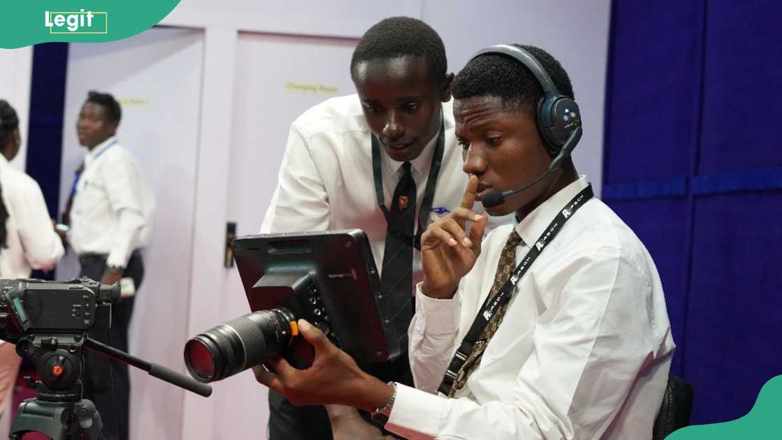 Students at Landmark University learn how to operate a camera Students at Landmark University learn how to operate a camera