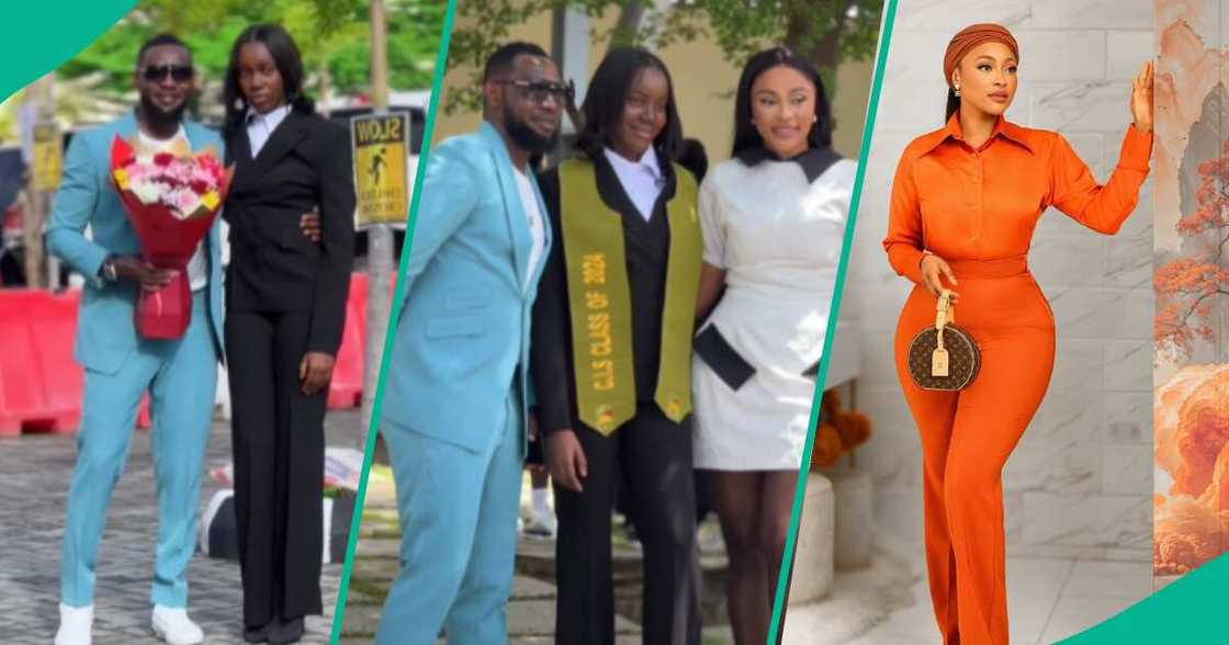 AY Makun and his family at Michelle's graduation. AY Makun and his family at Michelle's graduation.