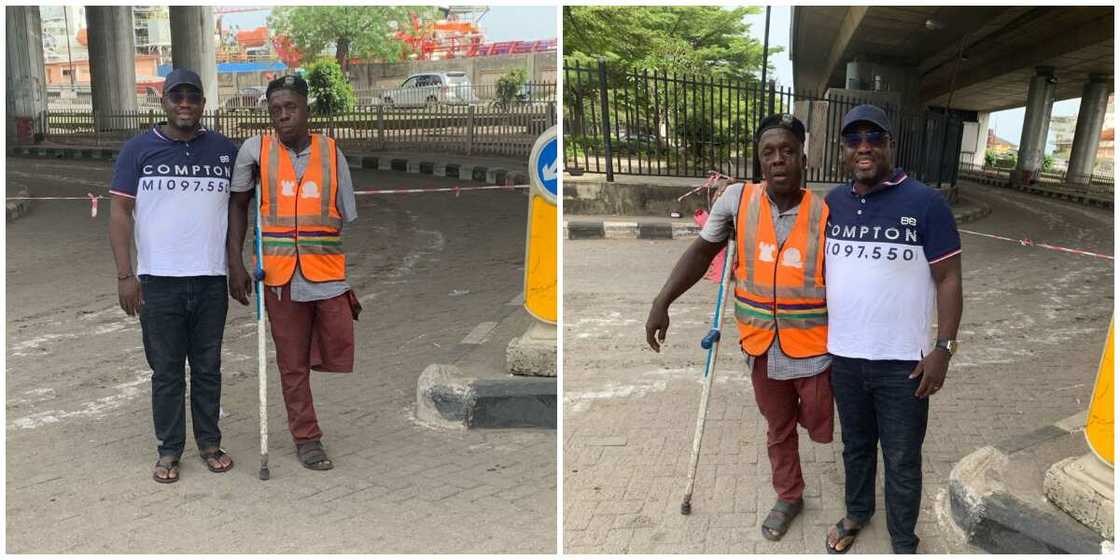 Man Seeks Support to Help Hardworking Lagos Traffic Warden with One Limb Get Artificial Leg, Nigerians React Man Seeks Support to Help Hardworking Lagos Traffic Warden with One Limb Get Artificial Leg, Nigerians React