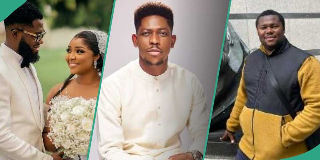 Actress Ekene Umenwa with her bubby, Joseph Onuorah and Moses Bliss Actress Ekene Umenwa with her bubby, Joseph Onuorah and Moses Bliss