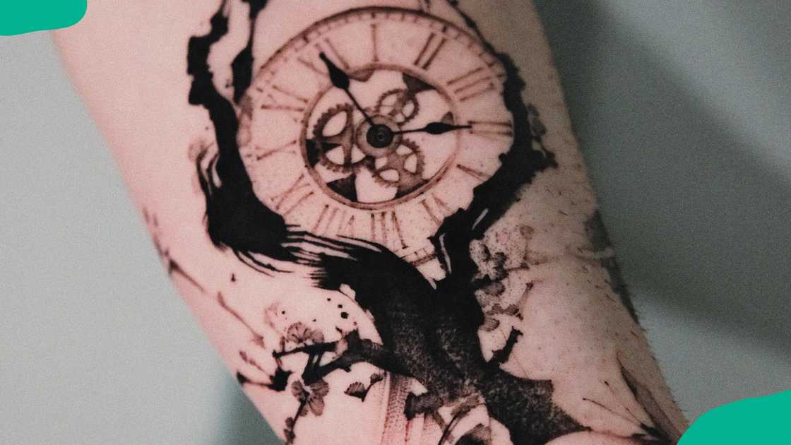 Cherry blossom tree and clock design Cherry blossom tree and clock design