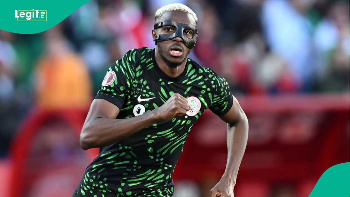 Nigeria's forward Victor Osimhen during the Africa Cup of Nations 2025 match against Algeria in Morocco. Photo by Paul ELLIS