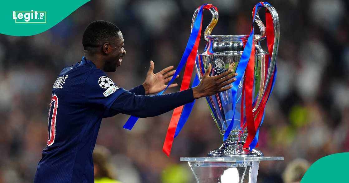 Dan wasan PSG, Dembele. Dan wasan PSG, Dembele.