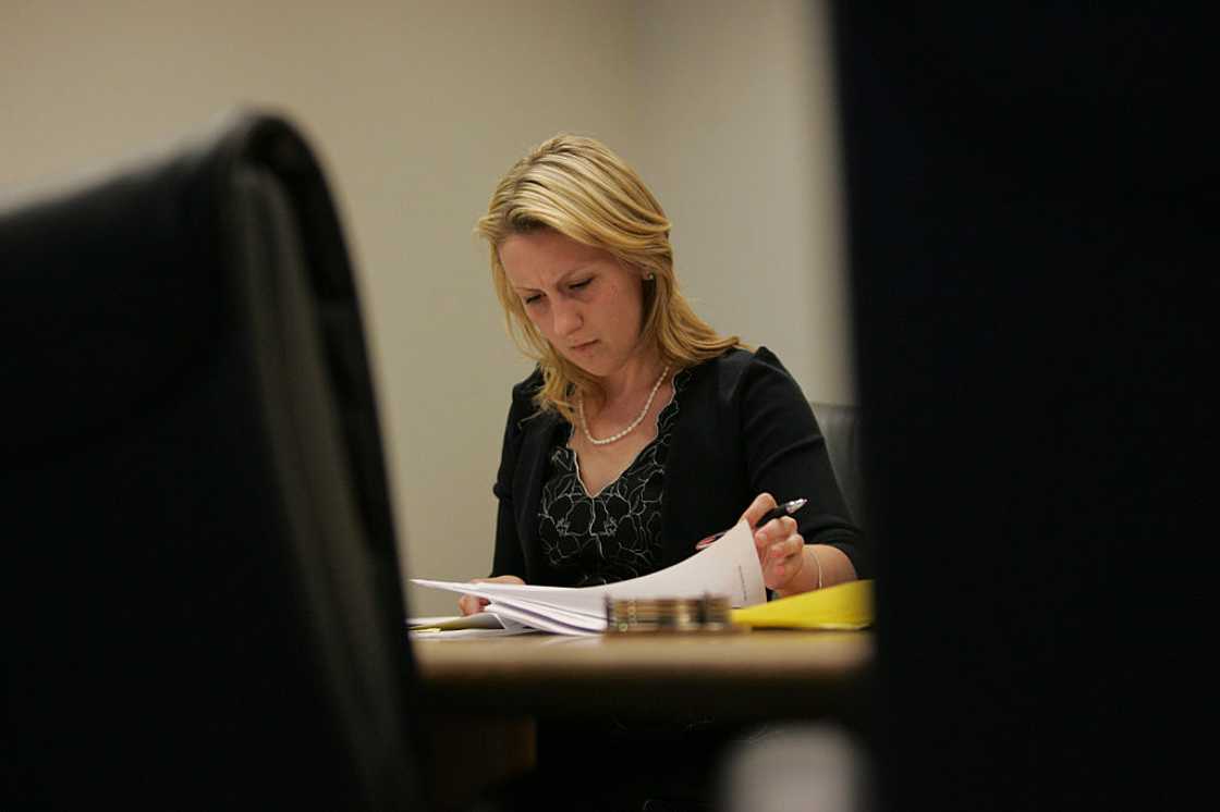 Kathleen Holtz at Troy Gould Law Office in Century City on 10 October 2007.