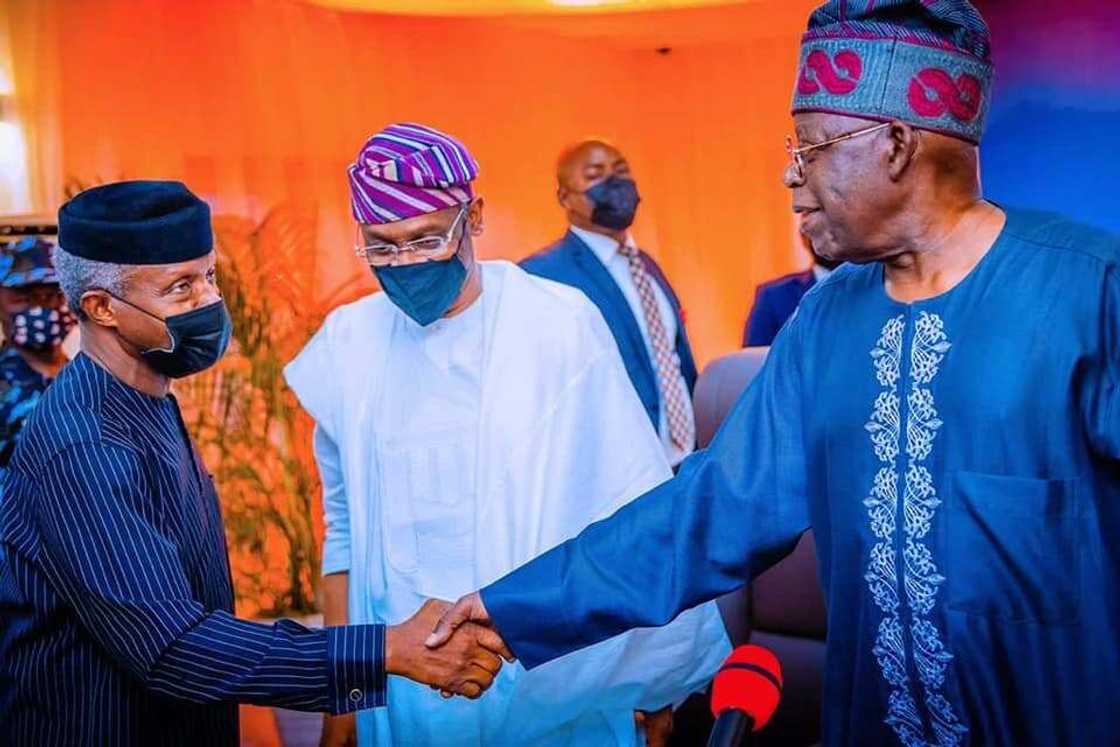 Tinubu, Osinbajo, APC Southwest Presidential Aspirants, Lagos Meeting Tinubu, Osinbajo, APC Southwest Presidential Aspirants, Lagos Meeting