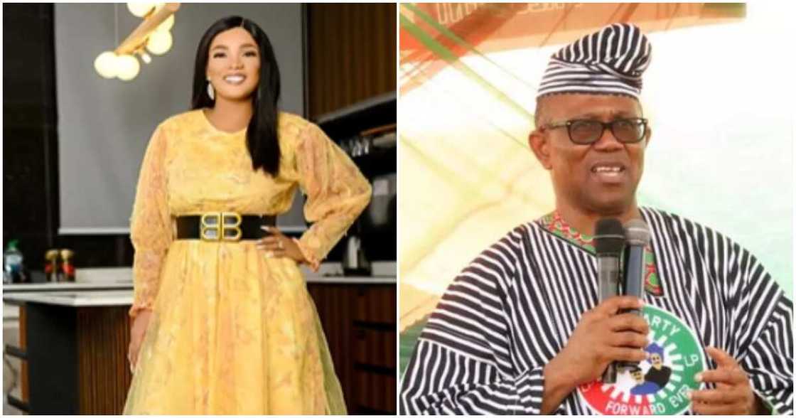 Actress Iyabo Ojo and politician Peter Obi Actress Iyabo Ojo and politician Peter Obi