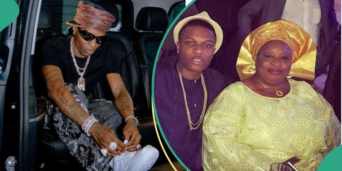 Wizkid back to Lagos for mum's burial, Wizkid and late mum