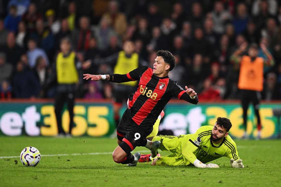 David Raya, Bournemouth vs Arsenal, Evanilson David Raya, Bournemouth vs Arsenal, Evanilson