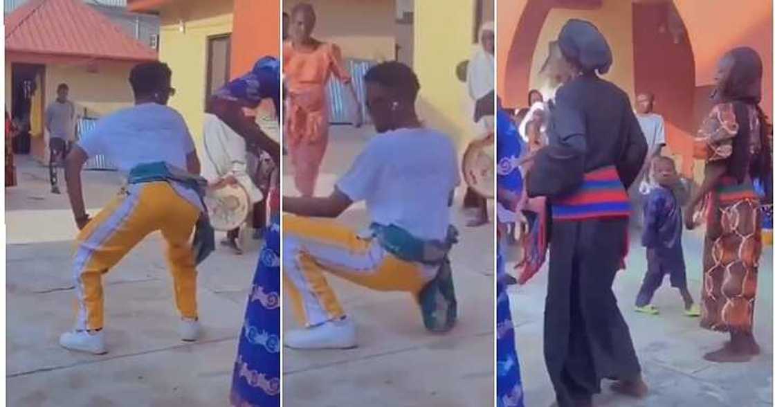 Man whines waist, professional, snake dance Man whines waist, professional, snake dance