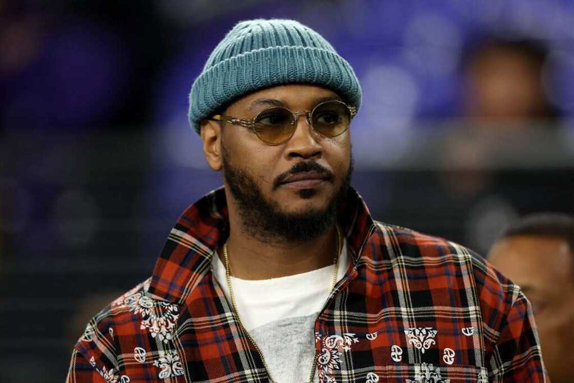 Carmelo Anthony at M&T Bank Stadium in Baltimore, Maryland.