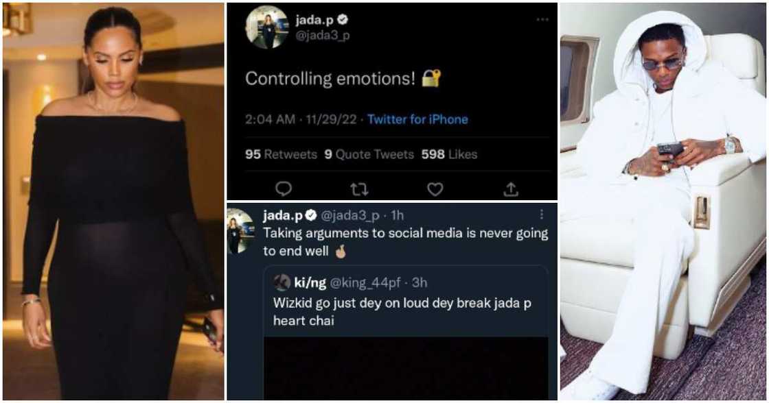 Jada reacts after Wizkid claimed to be single. Jada reacts after Wizkid claimed to be single.