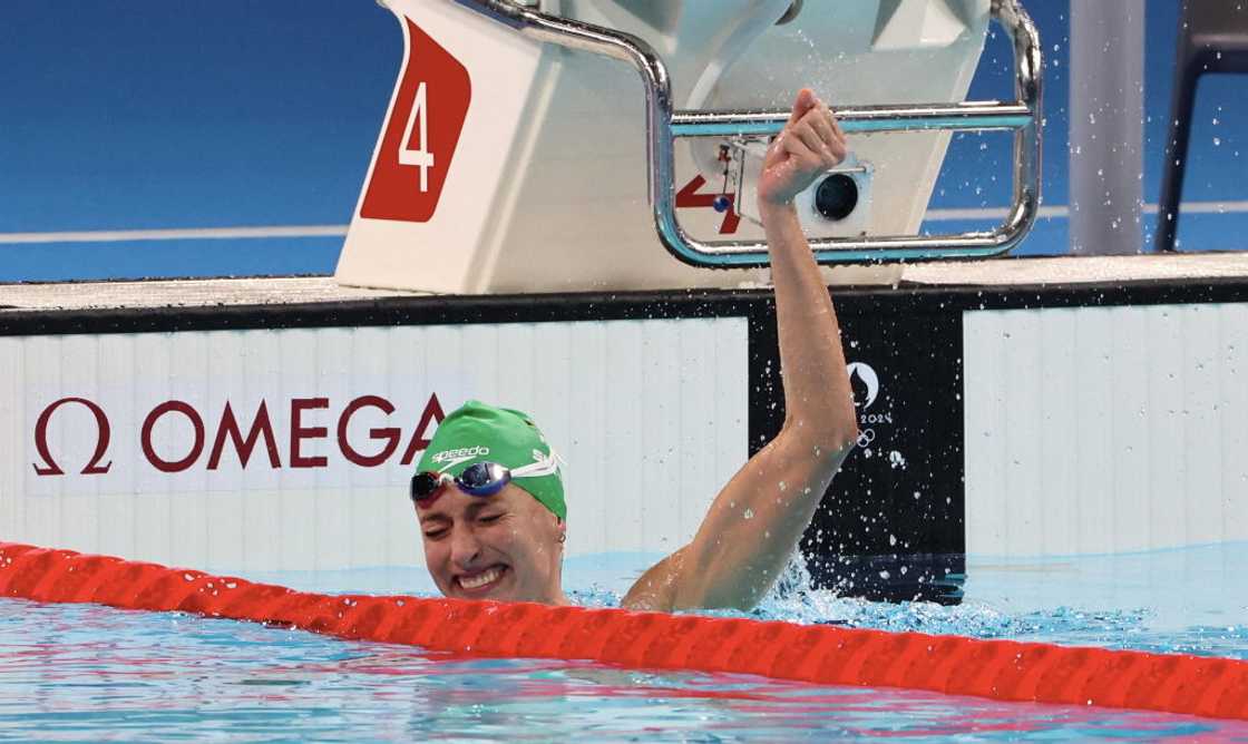 Tatjana Smith after winning gold at Paris 2024 Tatjana Smith after winning gold at Paris 2024