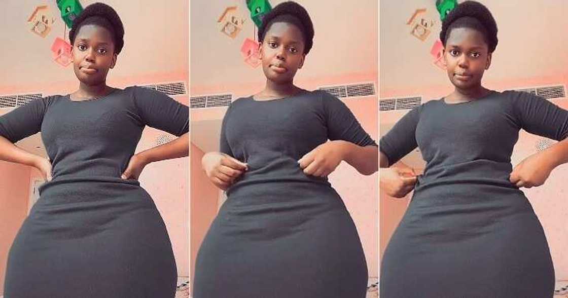 Pretty black girl flaunts her hips online