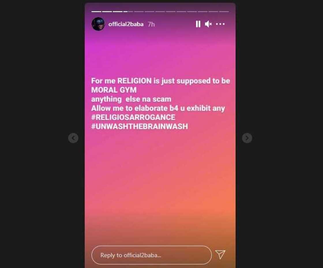 Any human claiming to fight for God is downgrading Him: 2baba says Any human claiming to fight for God is downgrading Him: 2baba says