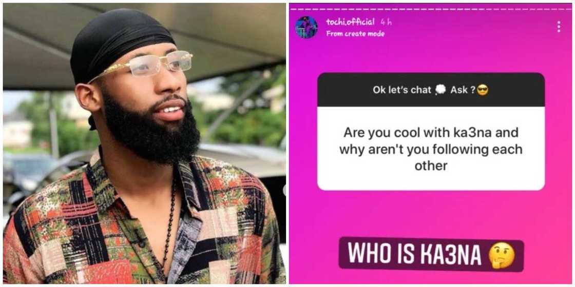 I fed you in BBNaija house - Ka3na fires back at Tochi for denying her I fed you in BBNaija house - Ka3na fires back at Tochi for denying her