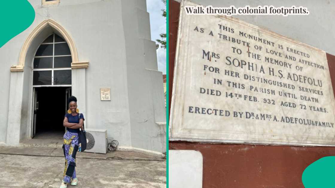 Lady shares her experience after visiting Nigeria's first church, releases photos
