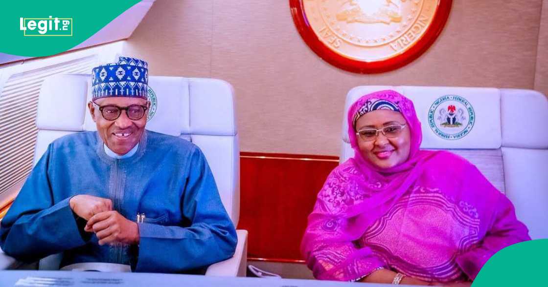Buhari da mai dakinsa, Aisha. Buhari da mai dakinsa, Aisha.