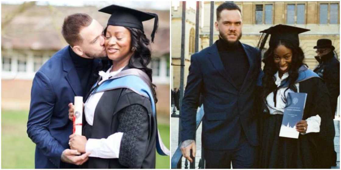 DJ Cuppy with Fiancé Ryan Taylor at Oxford University, DJ Cuppy with Fiancé Ryan Taylor at Oxford University DJ Cuppy with Fiancé Ryan Taylor at Oxford University, DJ Cuppy with Fiancé Ryan Taylor at Oxford University