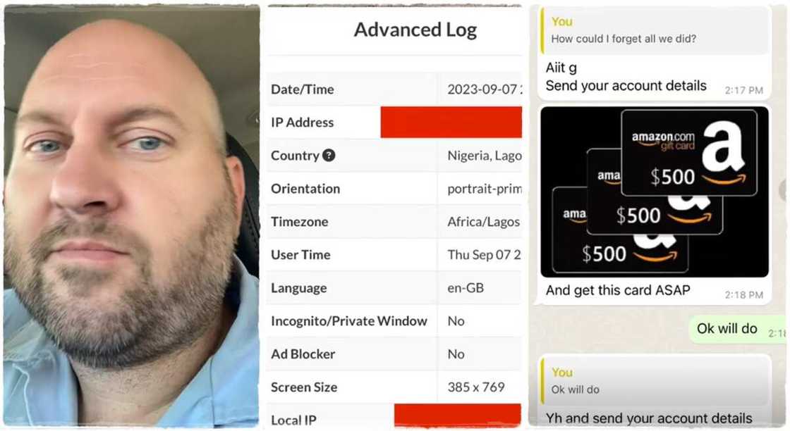 White man exposes yahoo boy posing as a woman.