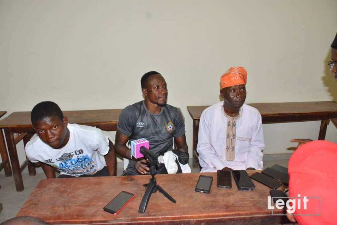 Daniel, Dele Aiyenugba and his father. Daniel, Dele Aiyenugba and his father.
