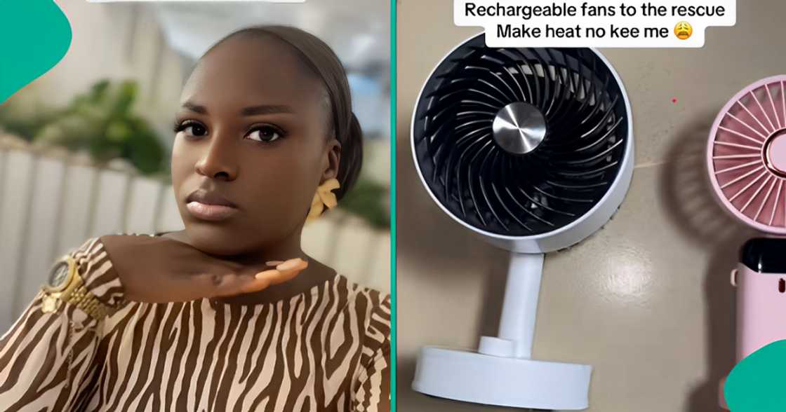 Band D customer with solar electricity flaunts rechargeable fans due to sweat Band D customer with solar electricity flaunts rechargeable fans due to sweat