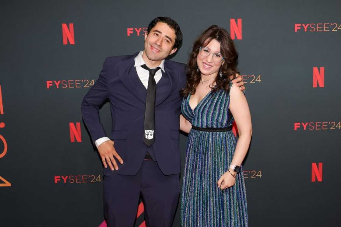 Adán Correa and Dani Bowman attend a Netflix event in Los Angeles