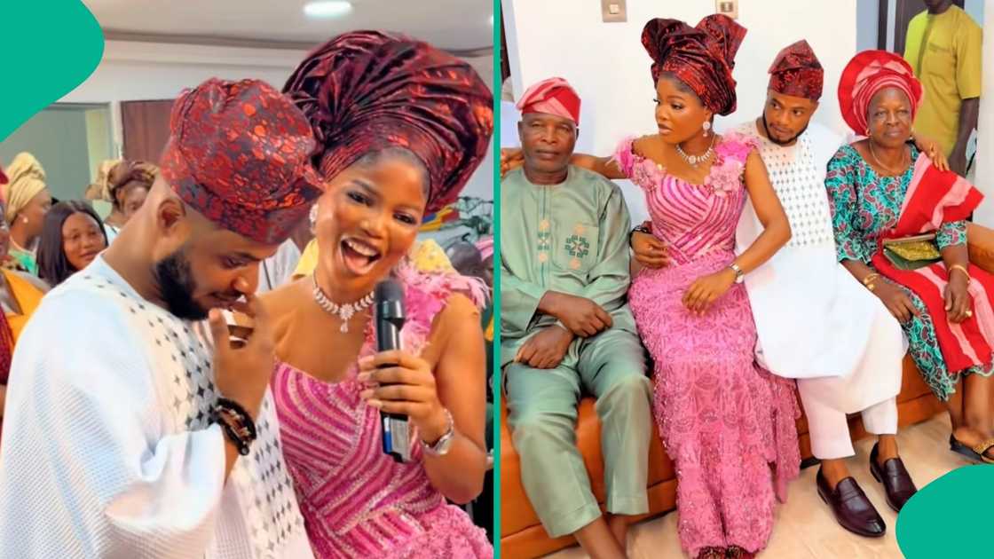 A young couple who used to be neighbours got married in a colourful traditional wedding ceremony, what brought them together trends online A young couple who used to be neighbours got married in a colourful traditional wedding ceremony, what brought them together trends online