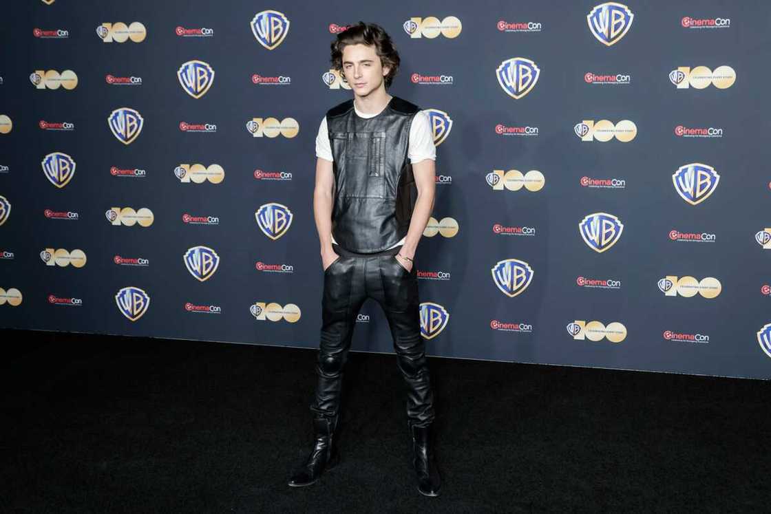Timothee Chalamet attends the red carpet promoting the upcoming film "Dune: Part Two" at the Warner Bros at Caesars Palace in Las Vegas Timothee Chalamet attends the red carpet promoting the upcoming film "Dune: Part Two" at the Warner Bros at Caesars Palace in Las Vegas
