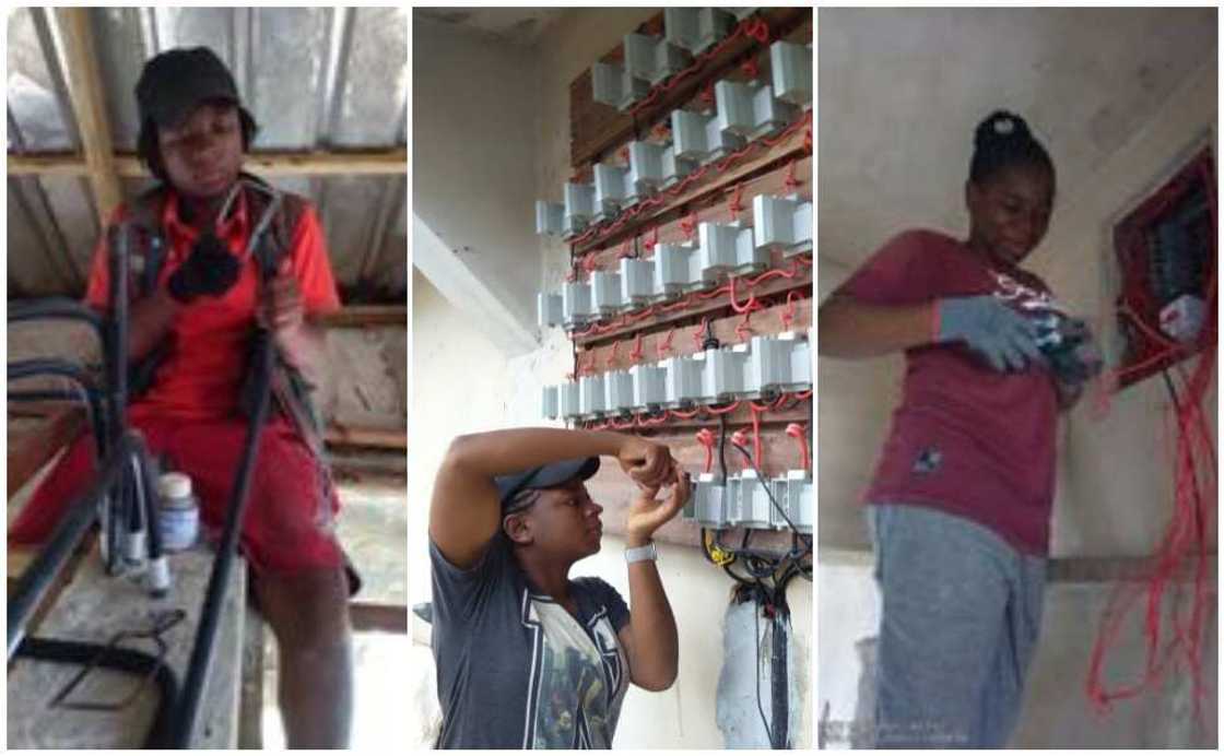 Young lady who works as an electrician shares amazing story of how it all started Young lady who works as an electrician shares amazing story of how it all started