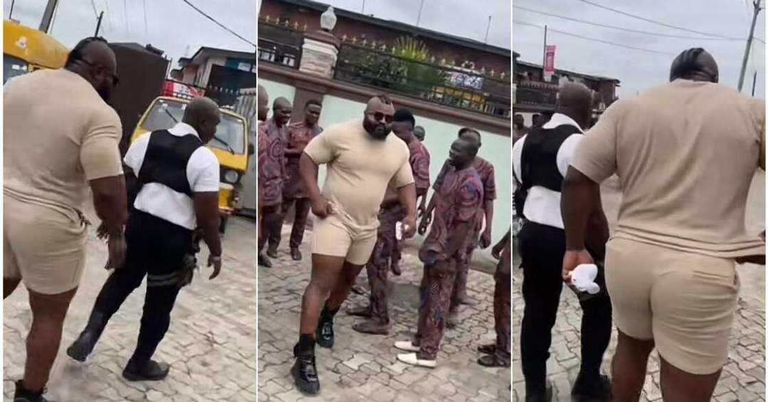 Kizz Daniel's bouncer steps out with security in video