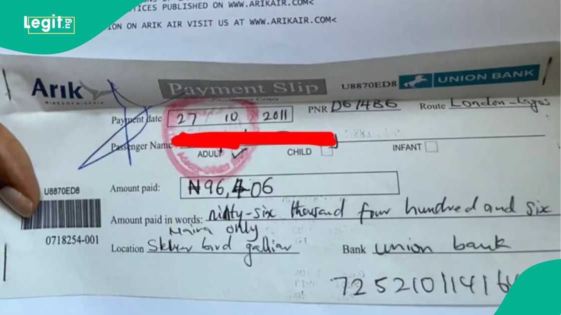Mixed reactions trail cost of London-Lagos flight back in 2011 as man shares old air ticket