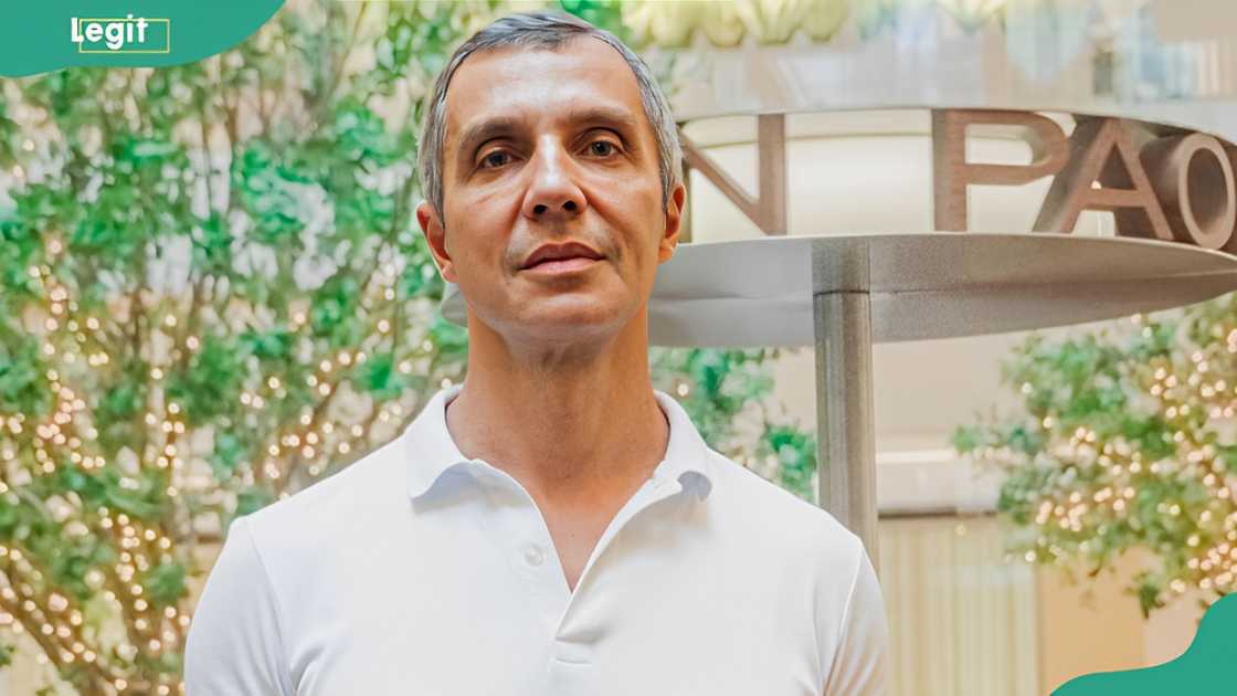 João Paulo Diniz in a white shirt