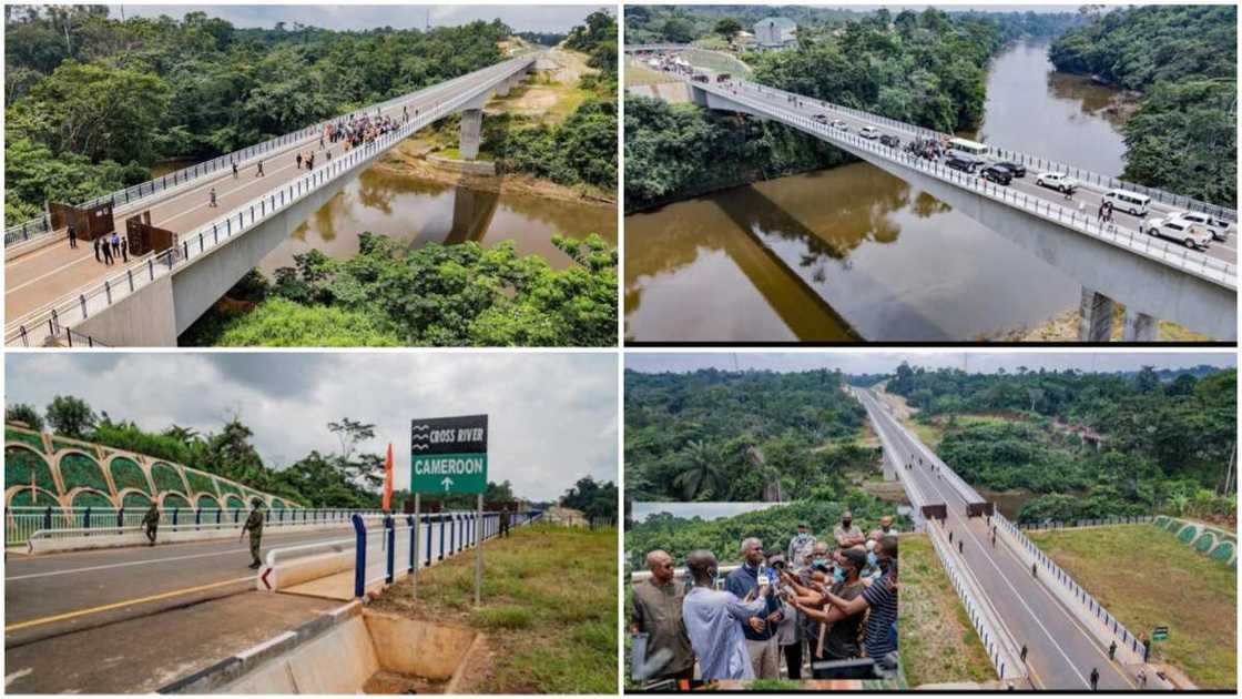 Fashola Shares Photos of Newly Built Bridge in Cross River, It Links Nigeria to Cameroon