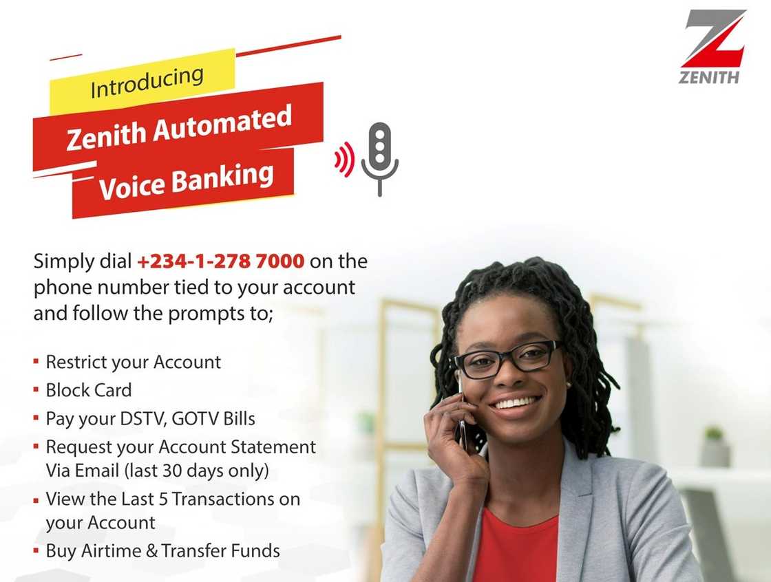 The Zenith Bank's Automated Voice Banking Service The Zenith Bank's Automated Voice Banking Service