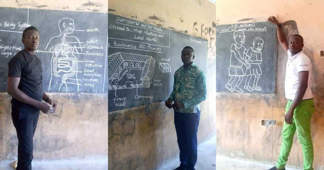 Ghanaians Shower Massive Praises on Teacher who goes Extra mile to Impart Knowledge with Drawing Ghanaians Shower Massive Praises on Teacher who goes Extra mile to Impart Knowledge with Drawing