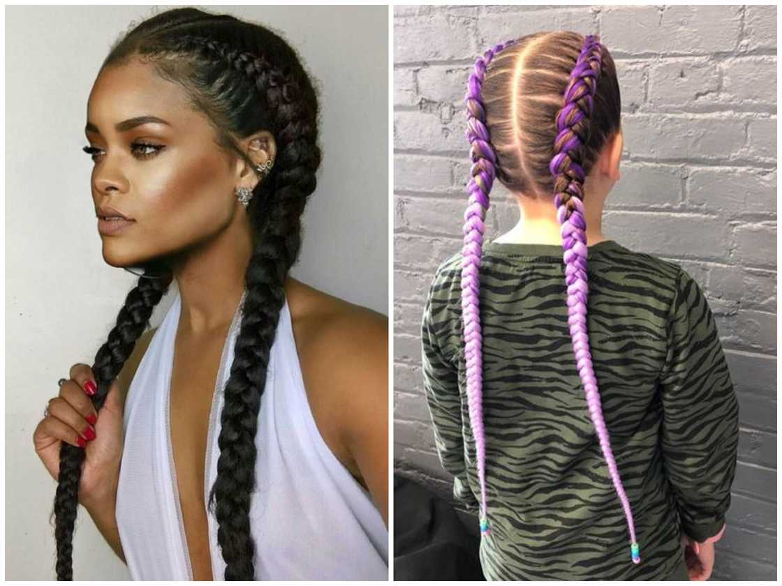 Double Dutch braids