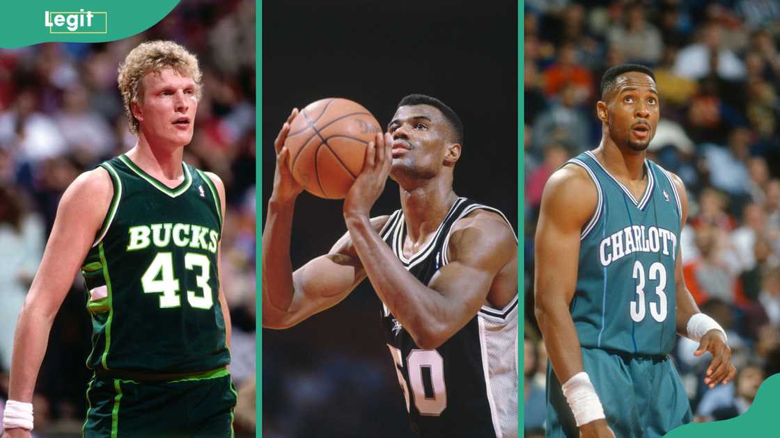 Jack Sikma (L). David Robinson (C). Alonzo Mourning (R).