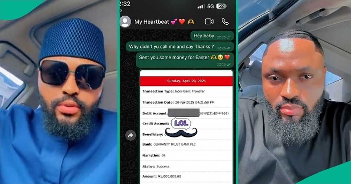 Man who sent N1 million to girlfriend gets disappointed after seeing her reply Man who sent N1 million to girlfriend gets disappointed after seeing her reply